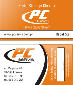 PC Servis - karta stałego Klienta